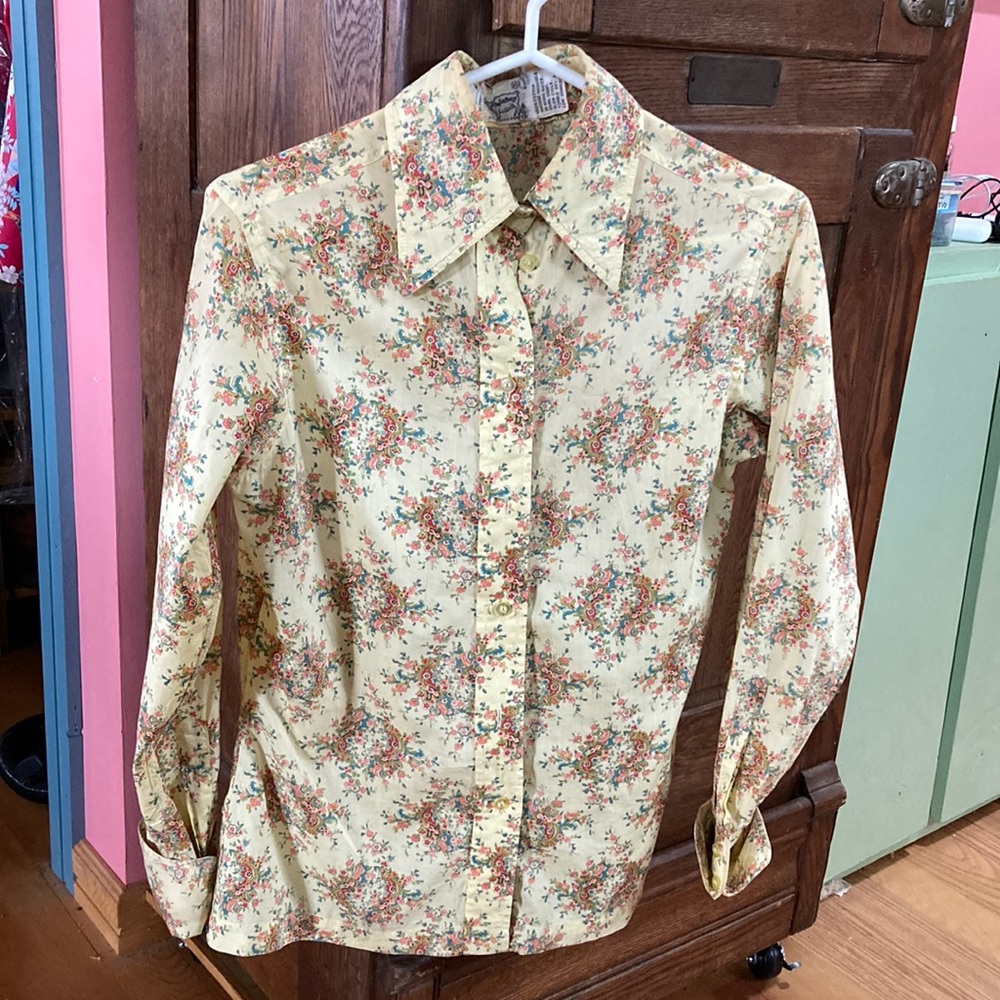 Porter Rage, Fabric by Liberty of London, Button Blouse, Size 10 100% Cotton